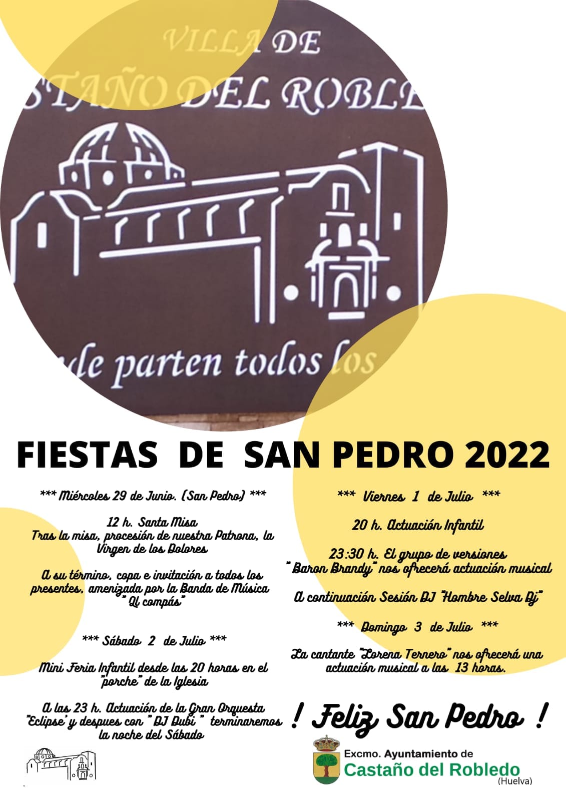 Fiestas patronales en honor a San Pedro 2022 Castaño del Robledo